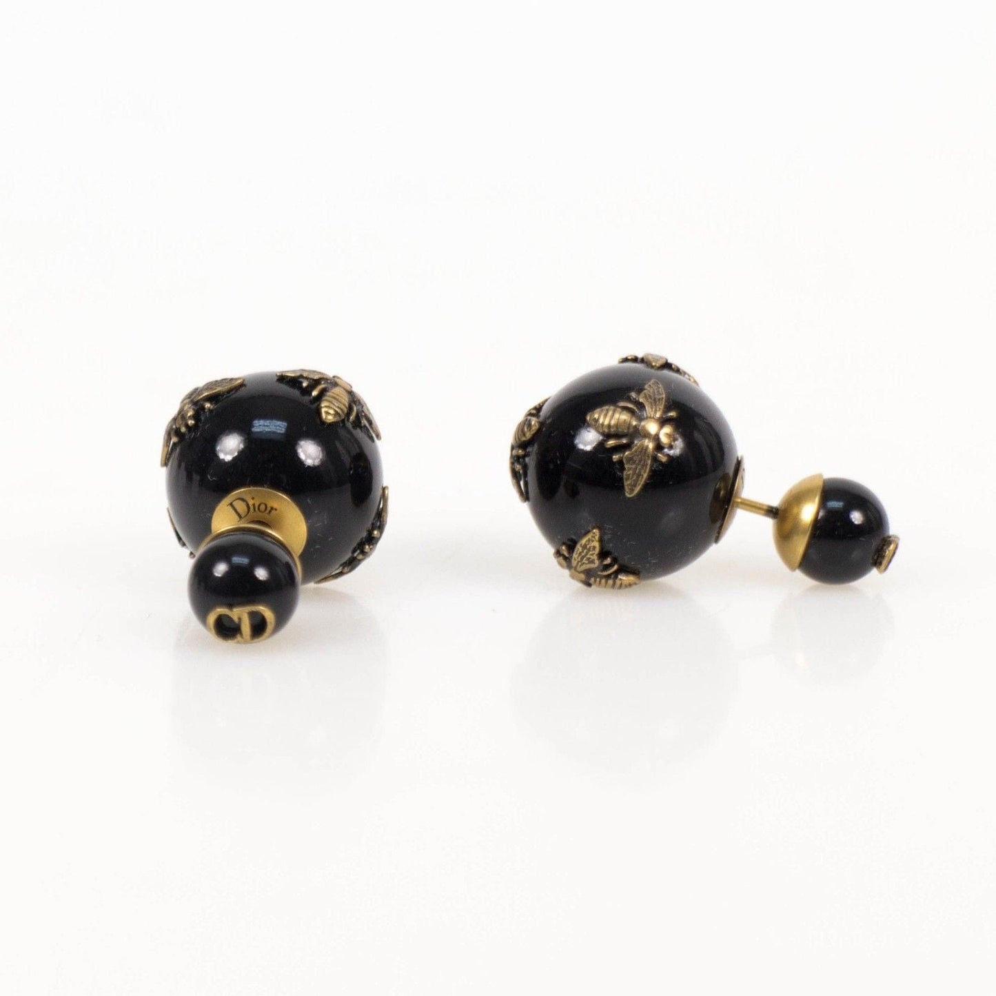Antique Gold/Black Multi Bee Tribal Earrings