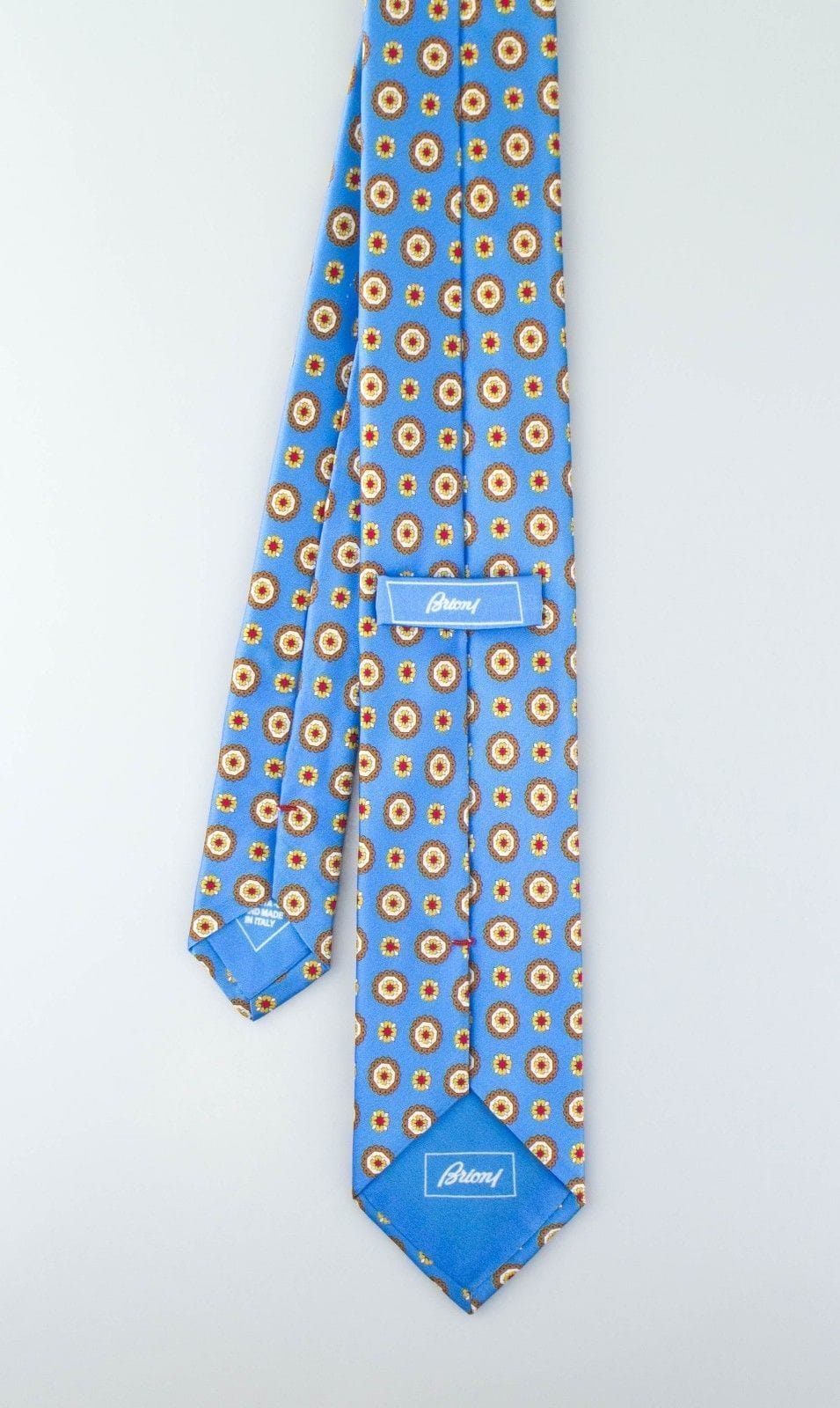 Blue With Floral Pattern 100% Silk Neck Tie