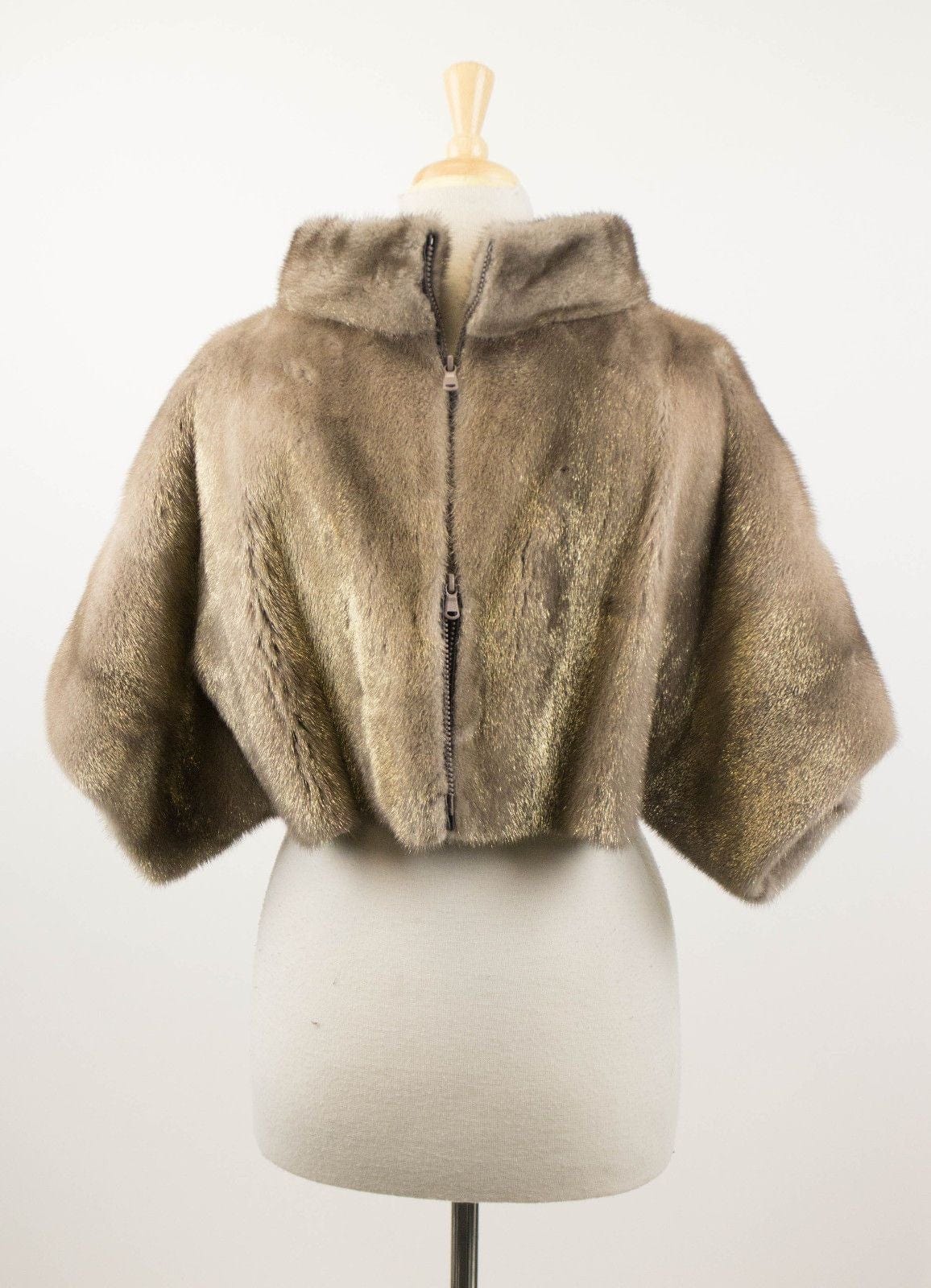 Brunello Cucinelli Woman's Gray Mink Fur Jacket Size 6/42 $19685