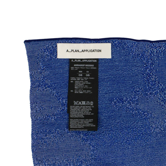 Wool Jacquard Scarf - Blue