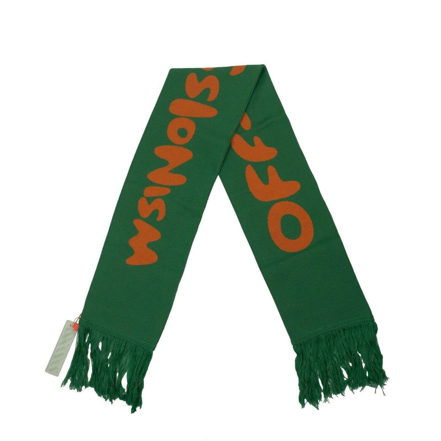 Wool 'Impressionism' Scarf - Green And Orange