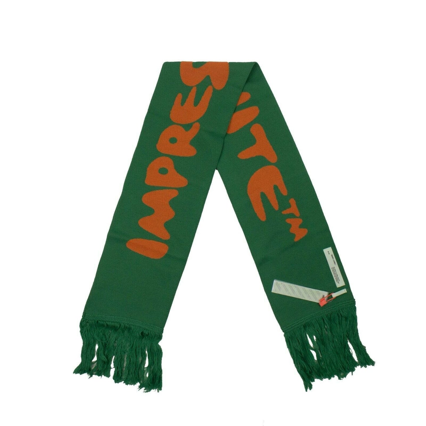 Wool 'Impressionism' Scarf - Green And Orange