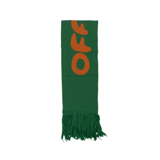 Wool 'Impressionism' Scarf - Green And Orange