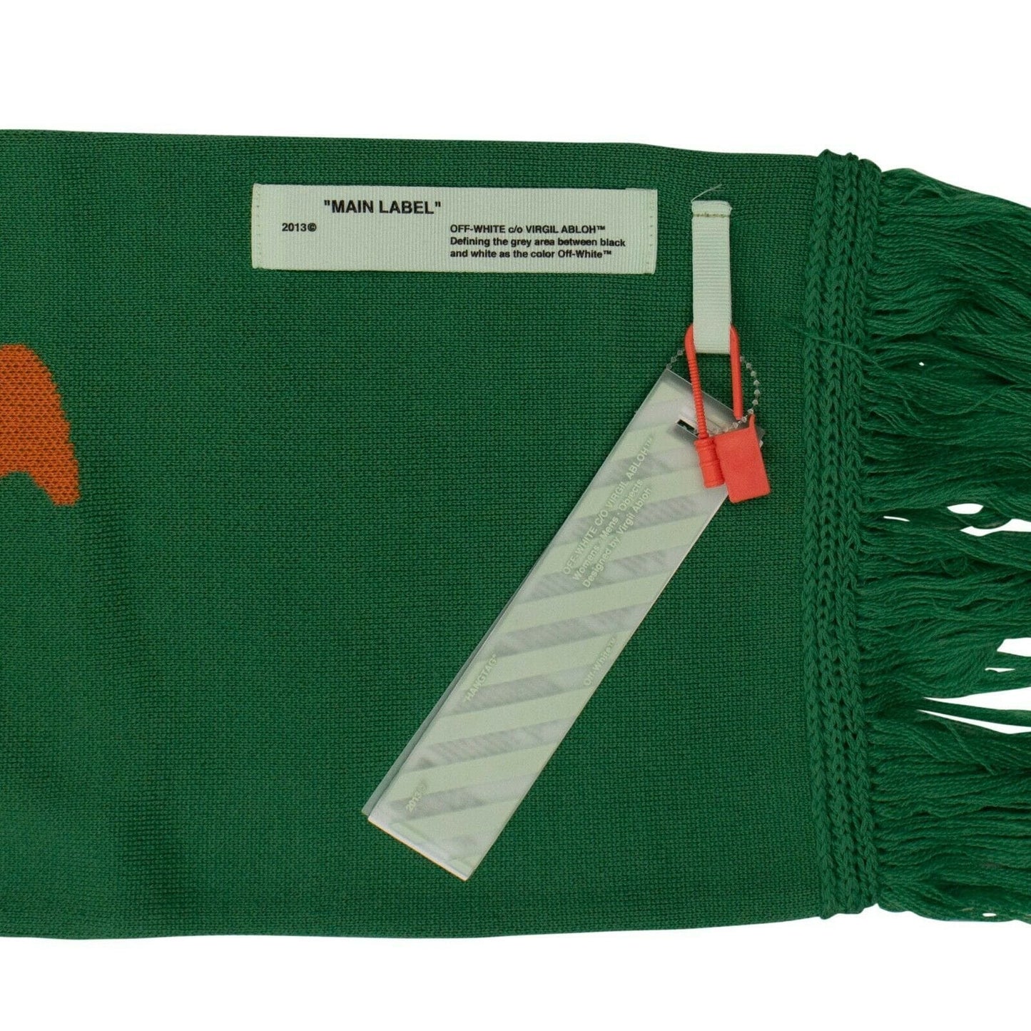 Wool 'Impressionism' Scarf - Green And Orange