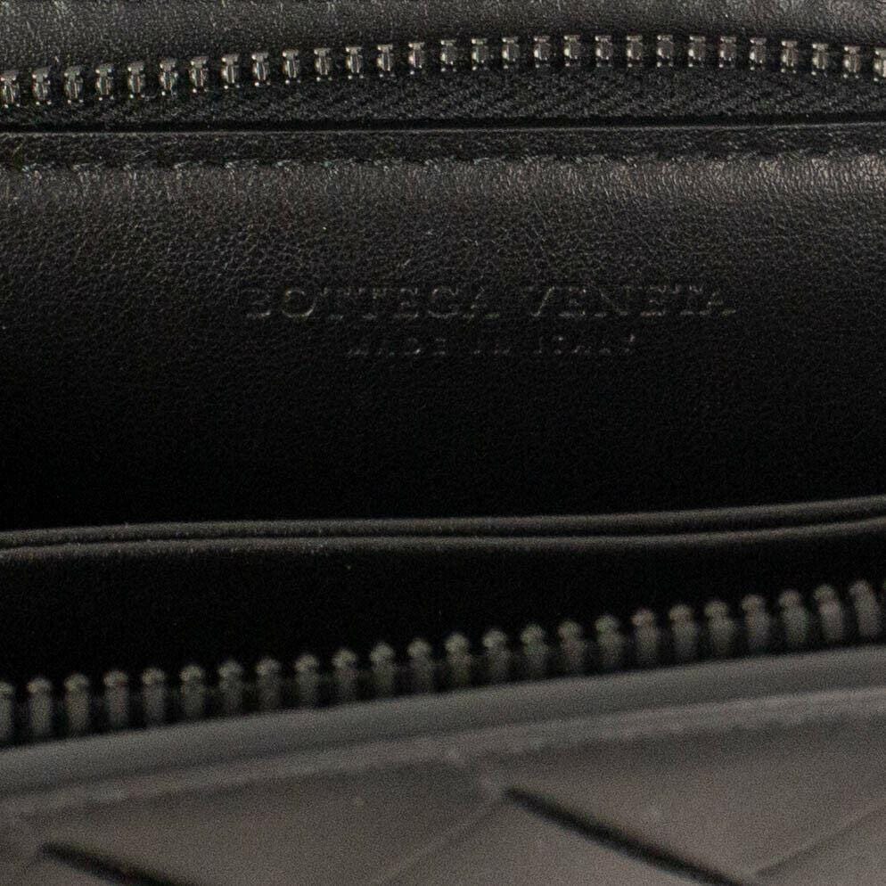 Canvas Intrecciato Detail Belt Bag - Gray