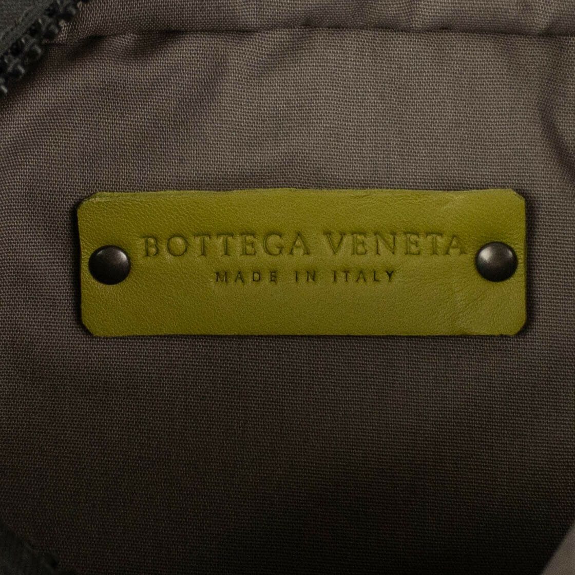 Canvas Intrecciato Detail Belt Bag - Gray