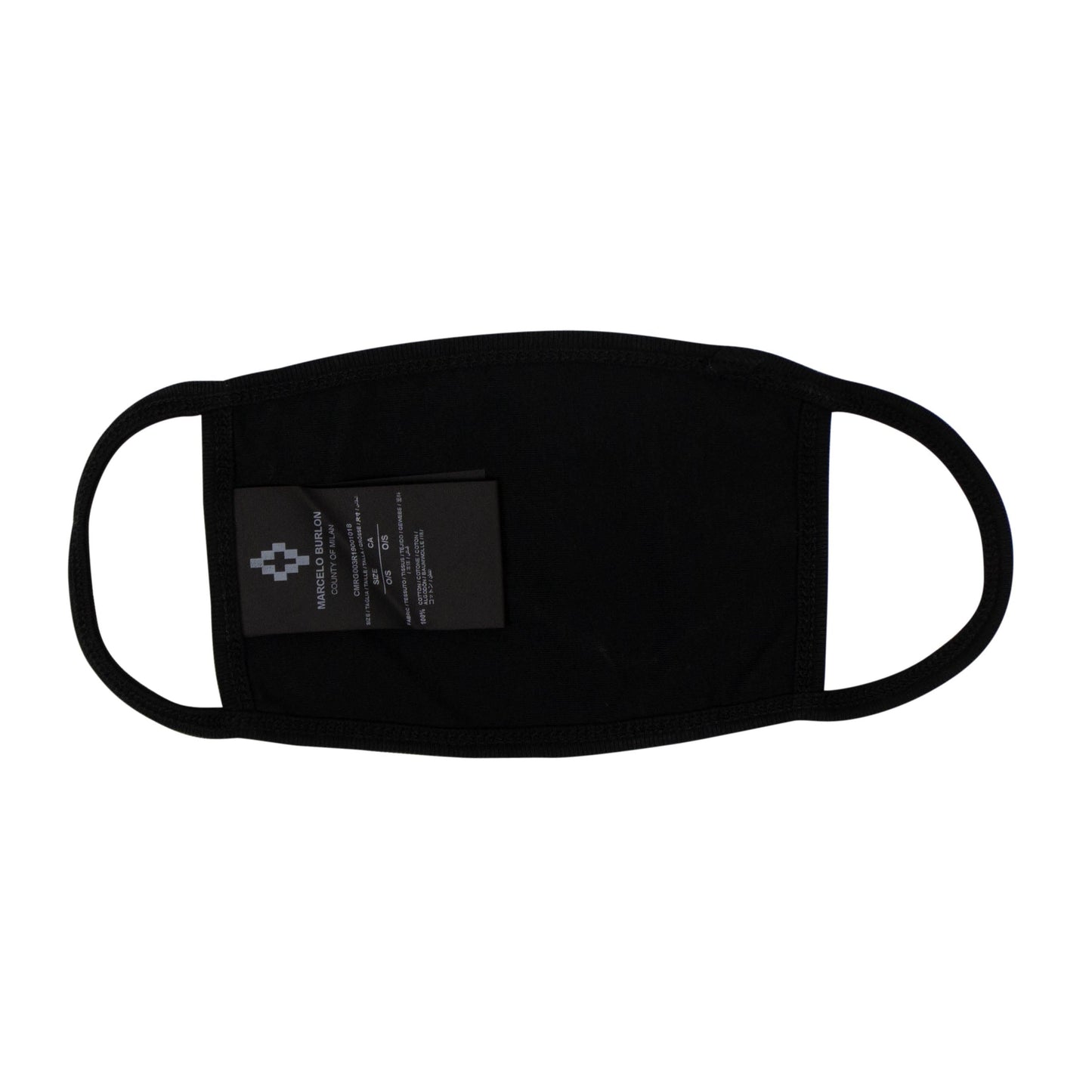 Cotton Black/Gold Wings Face Mask - Black