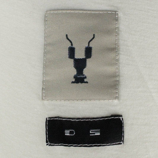 Woven LS Level Crewneck T-Shirt - White