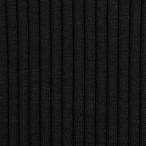 Black Wool Blend Crewneck Sweater