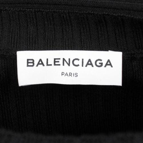 Black Wool Blend Crewneck Sweater