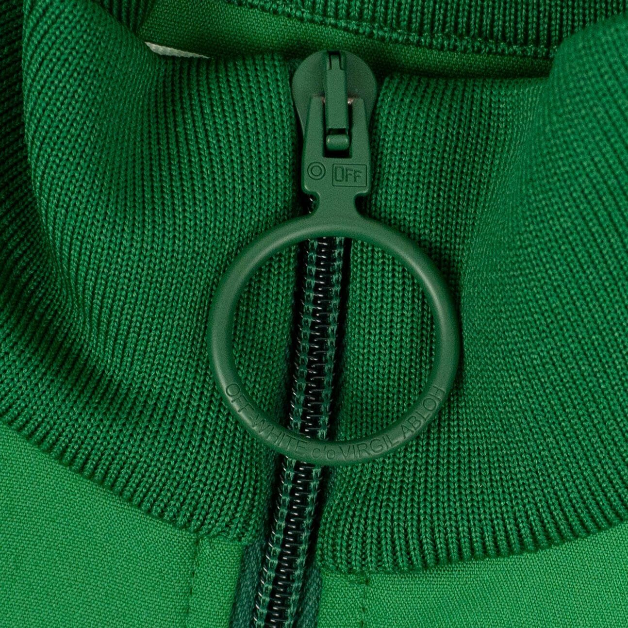 Zip Up Logo Stripe Track Jacket - Green