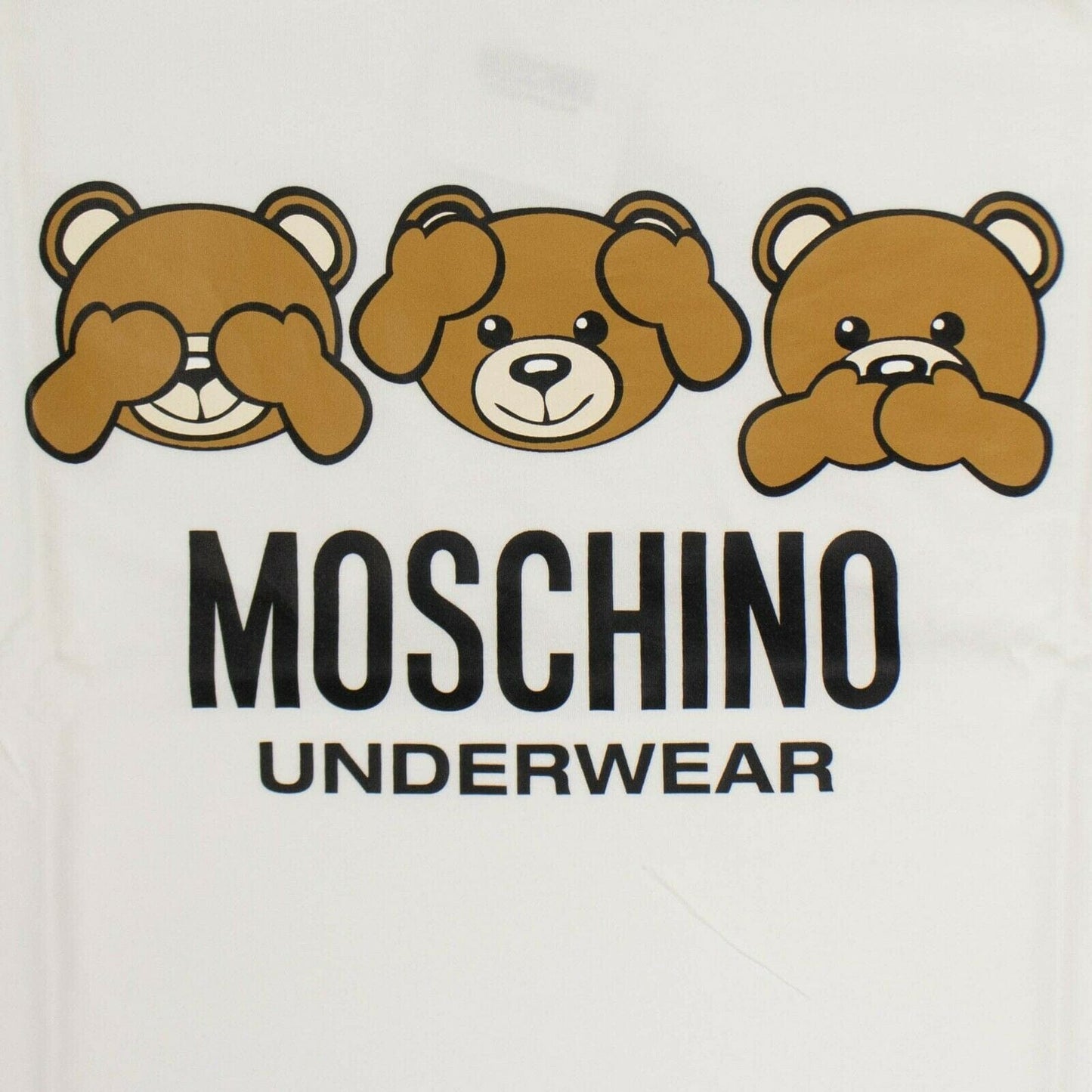 Bear Graphic Short Sleeve Crop Cotton T-Shirt - White