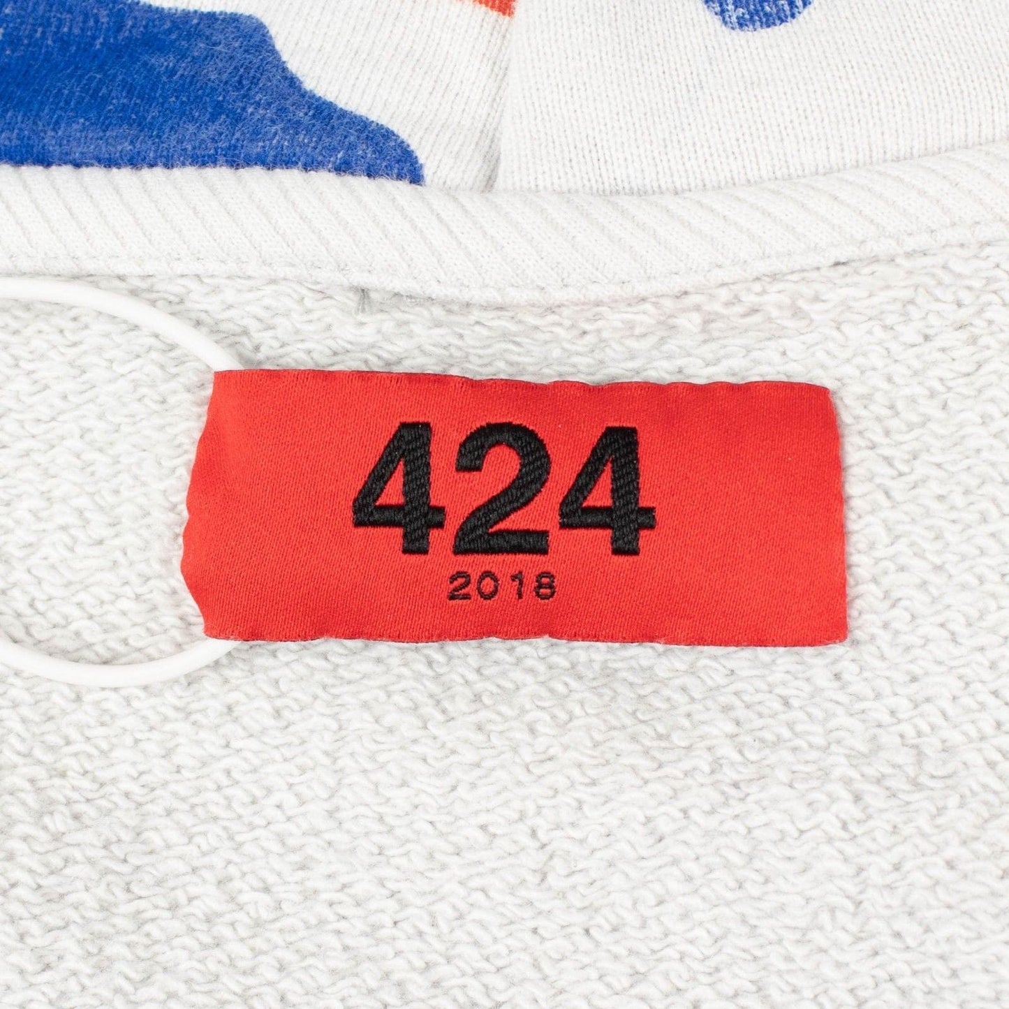 Camo Hoodie Sweatshirt - White / Red / Blue