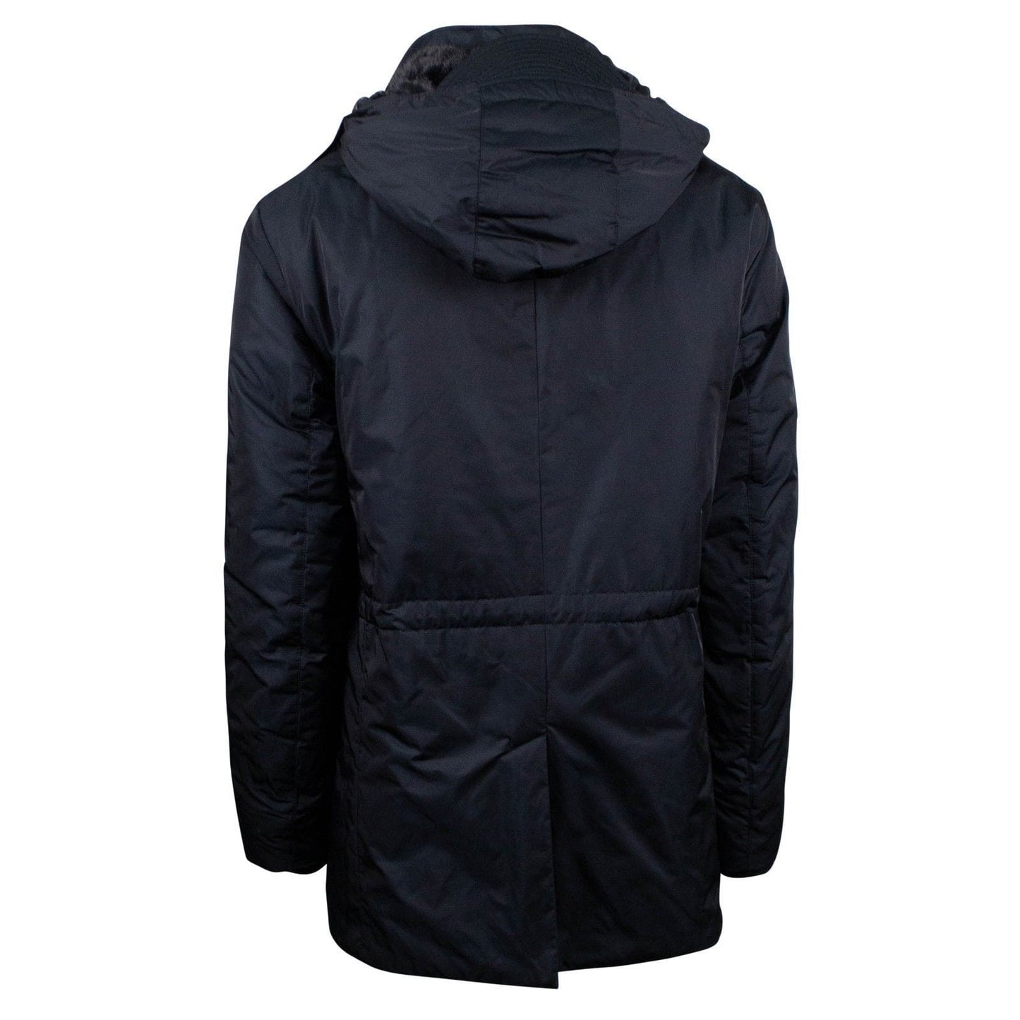 Black Hooded Parka Coat