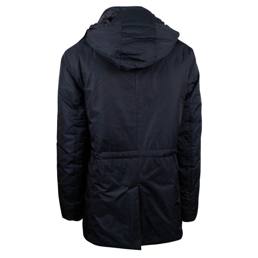 Black Hooded Parka Coat