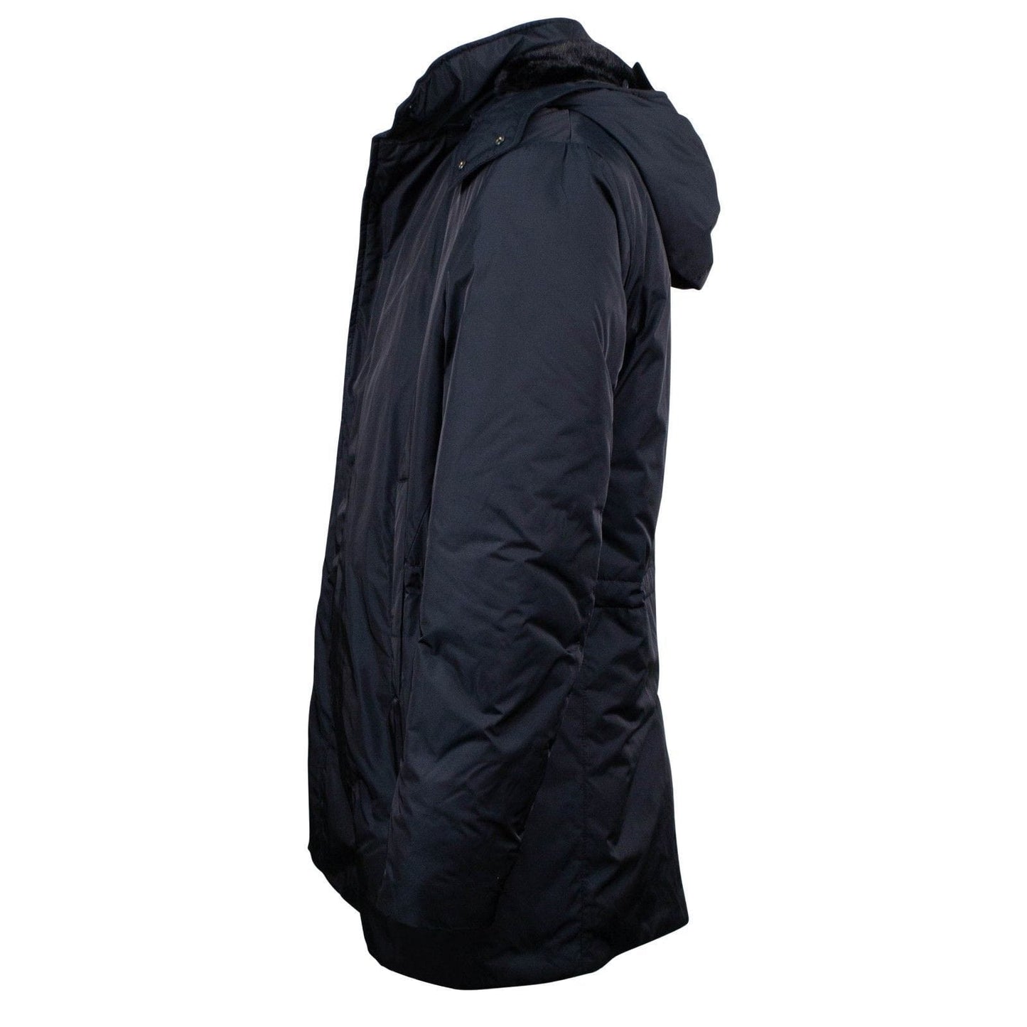 Black Hooded Parka Coat