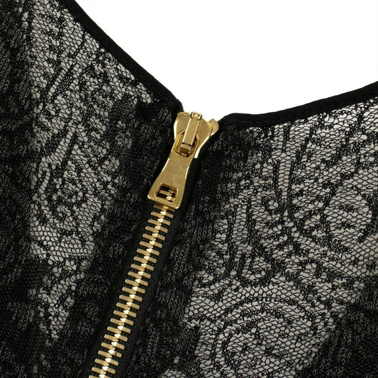 Long Sleeve Stretch Knit Mini Dress - Black