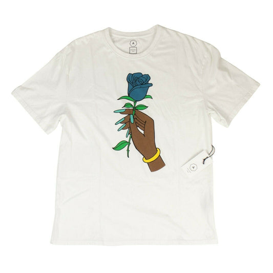 AWOL Rose Print T-Shirt - White