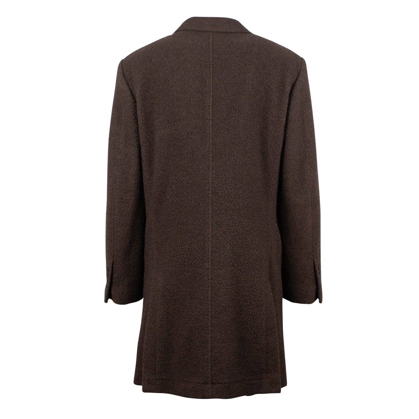 Brown Wool Blend Overcoat