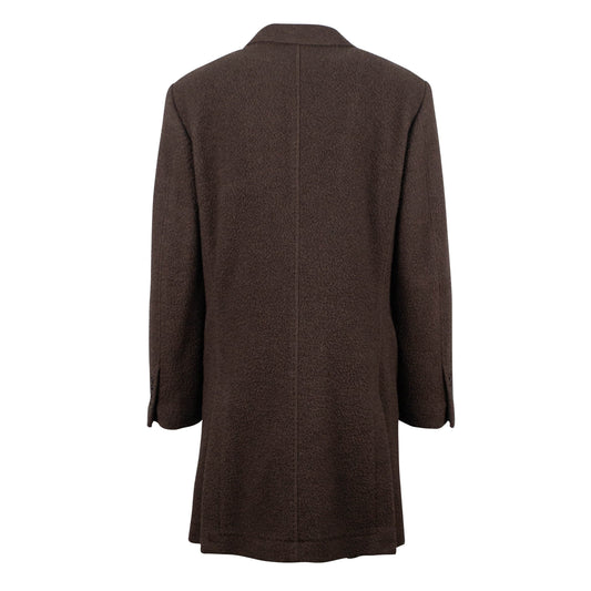 Brown Wool Blend Overcoat