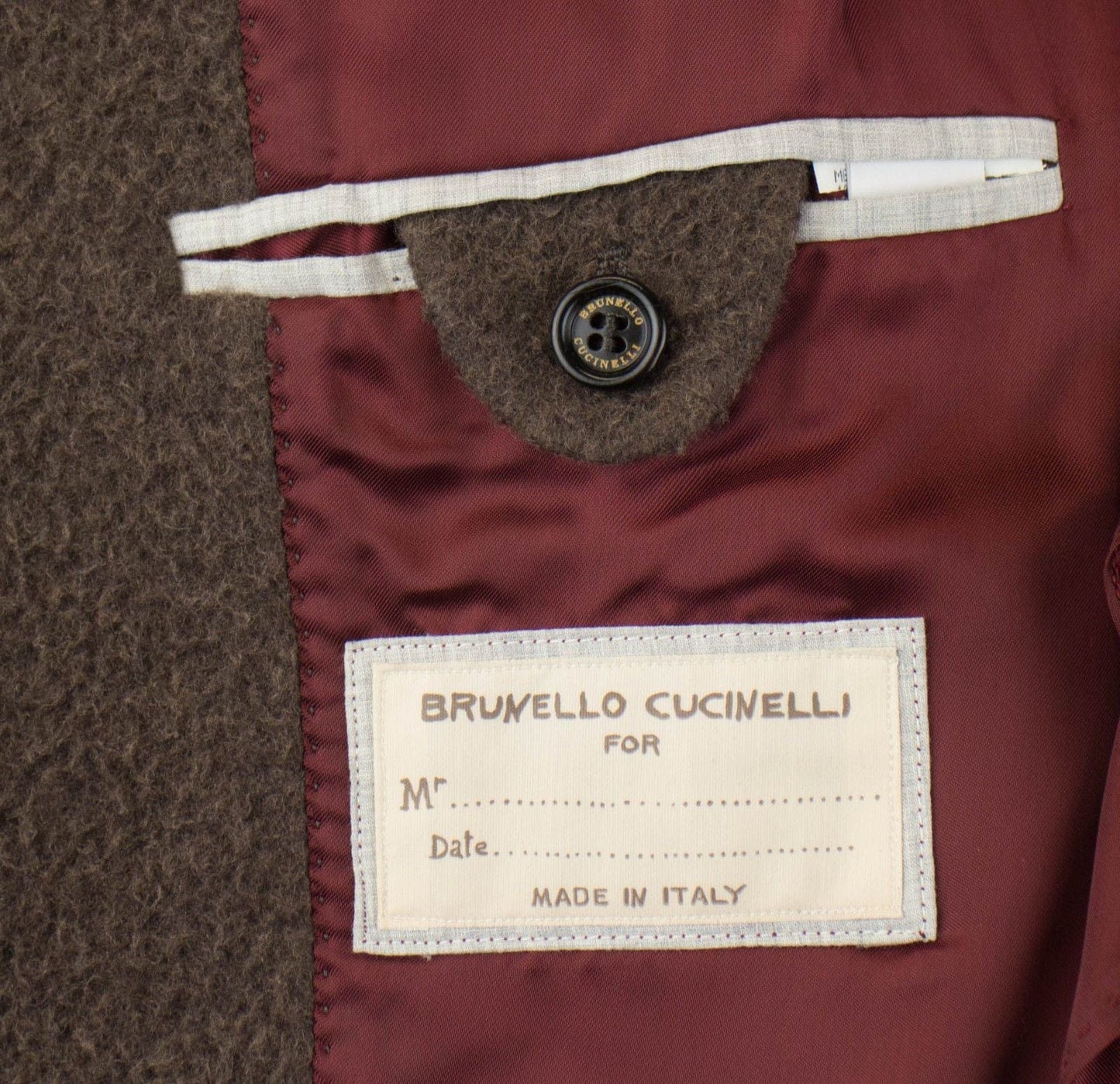 Brown Wool Blend Overcoat