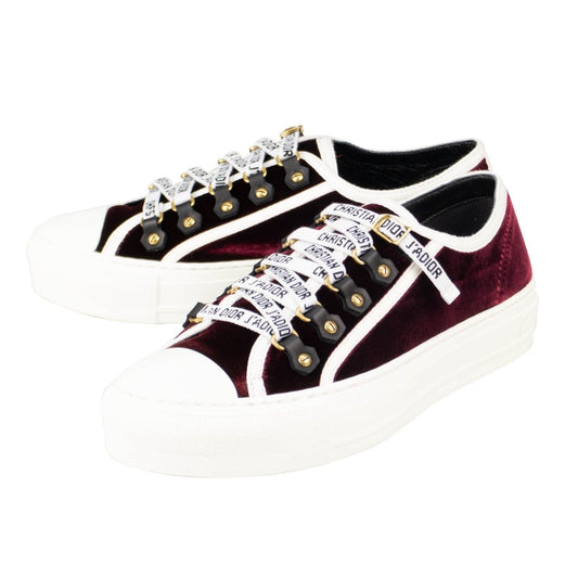 Velvet "WALK'N'DIOR" Sneakers - Deep Amaranth