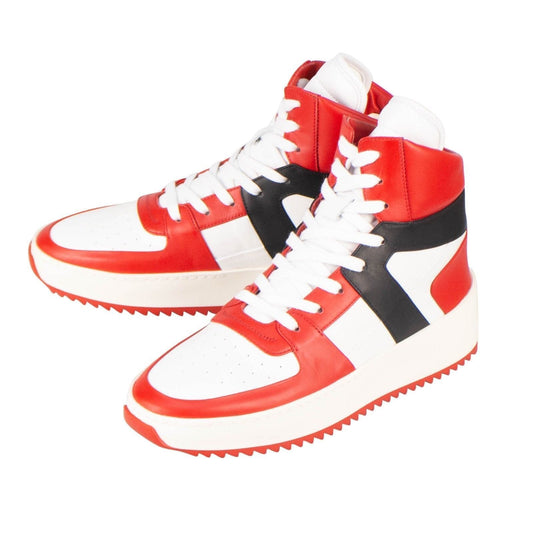 Varsity Red/White Basketball High-Top Sneakers
