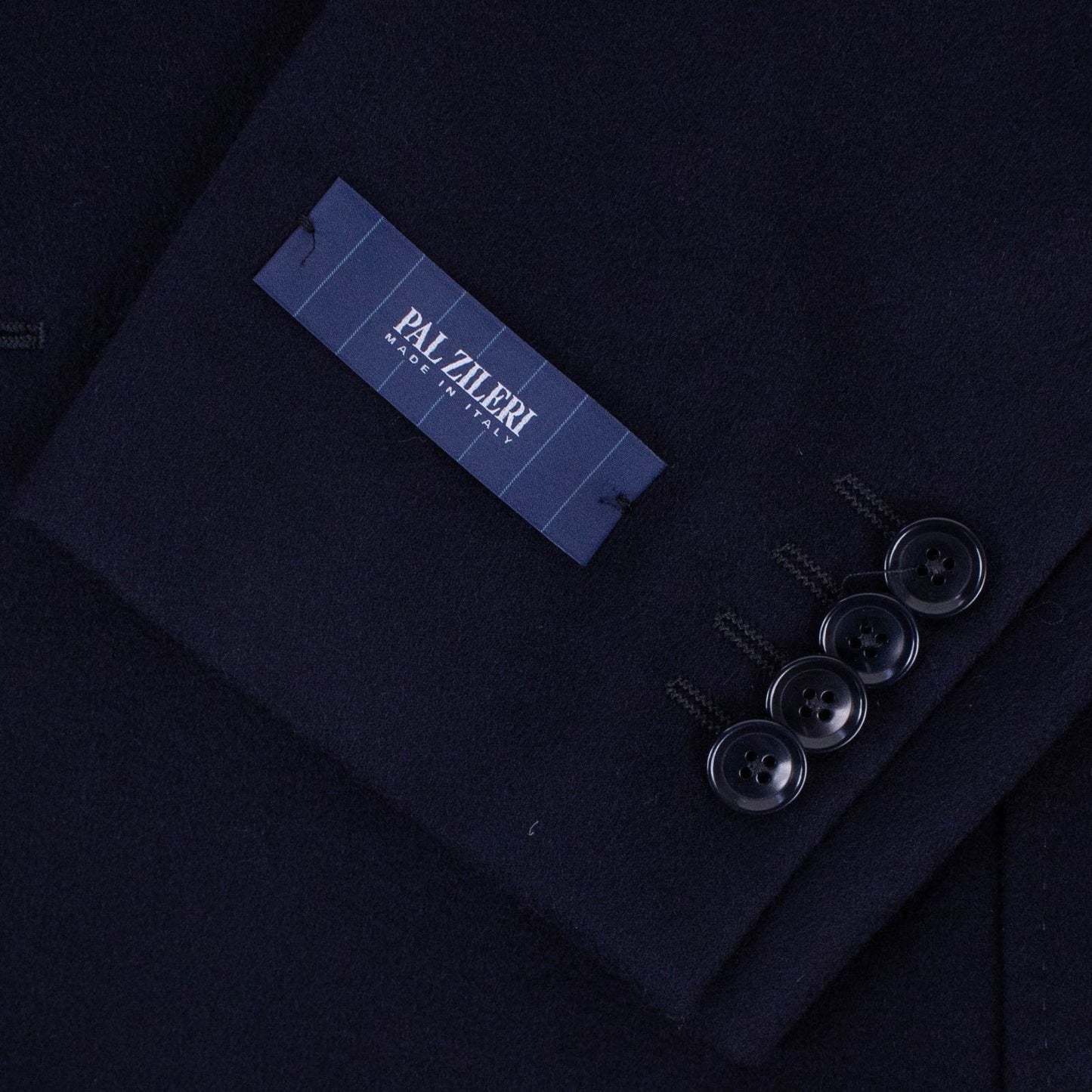 Blue Wool Double Breasted Wool Slim Fit Coat