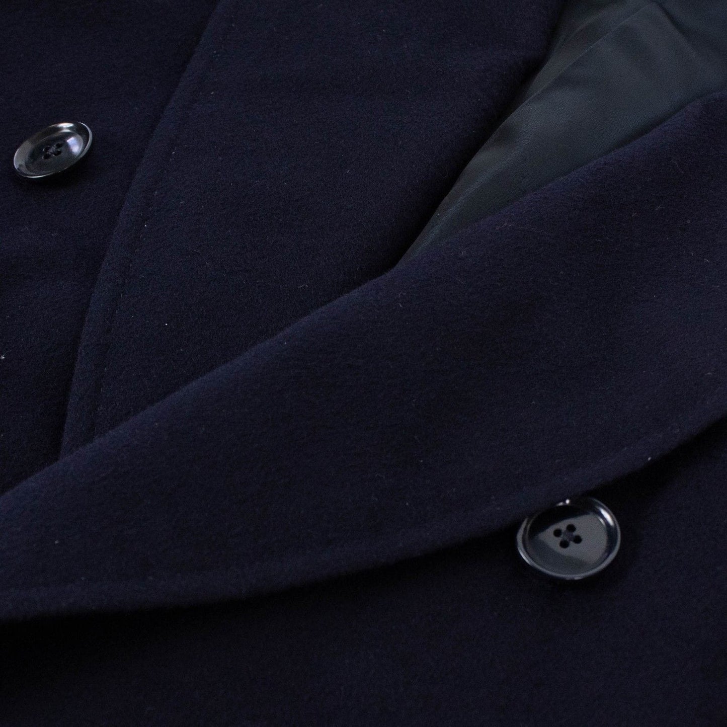 Blue Wool Double Breasted Wool Slim Fit Coat