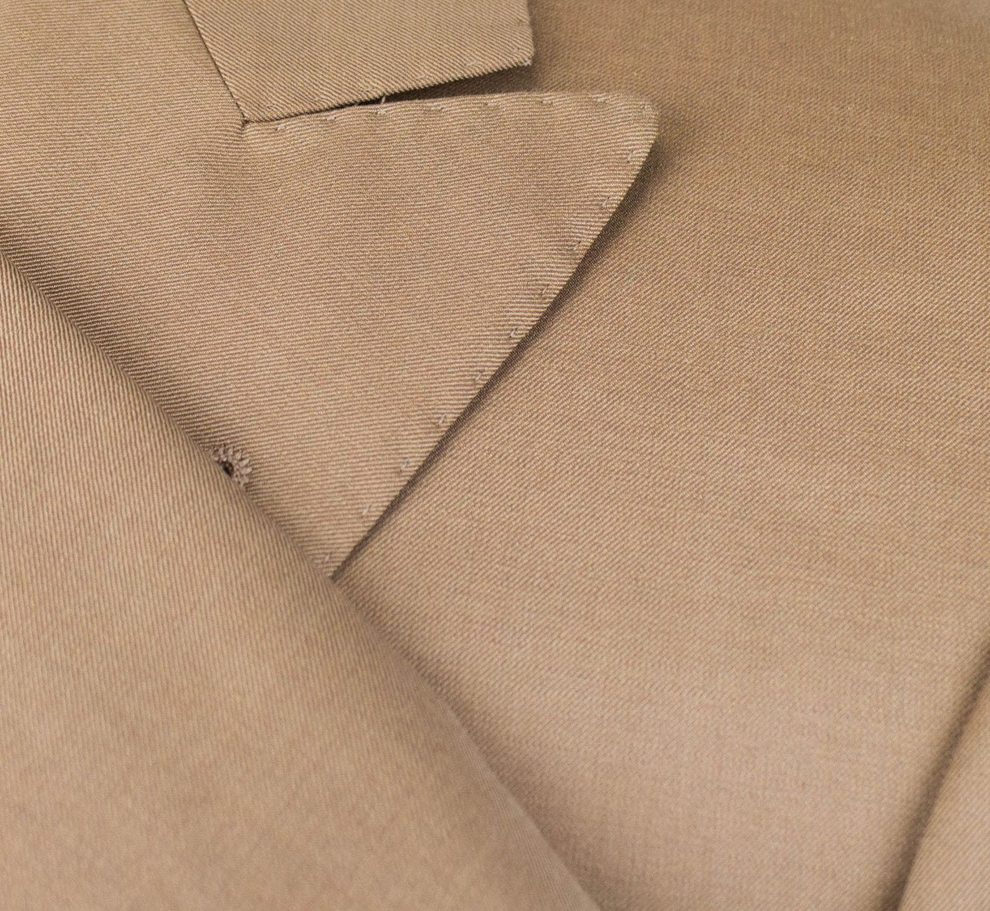 Wool Blend Twill 3/2 Button Suit - Tan