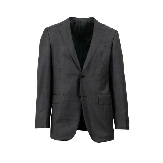 Wool Two Button Suit - Gray