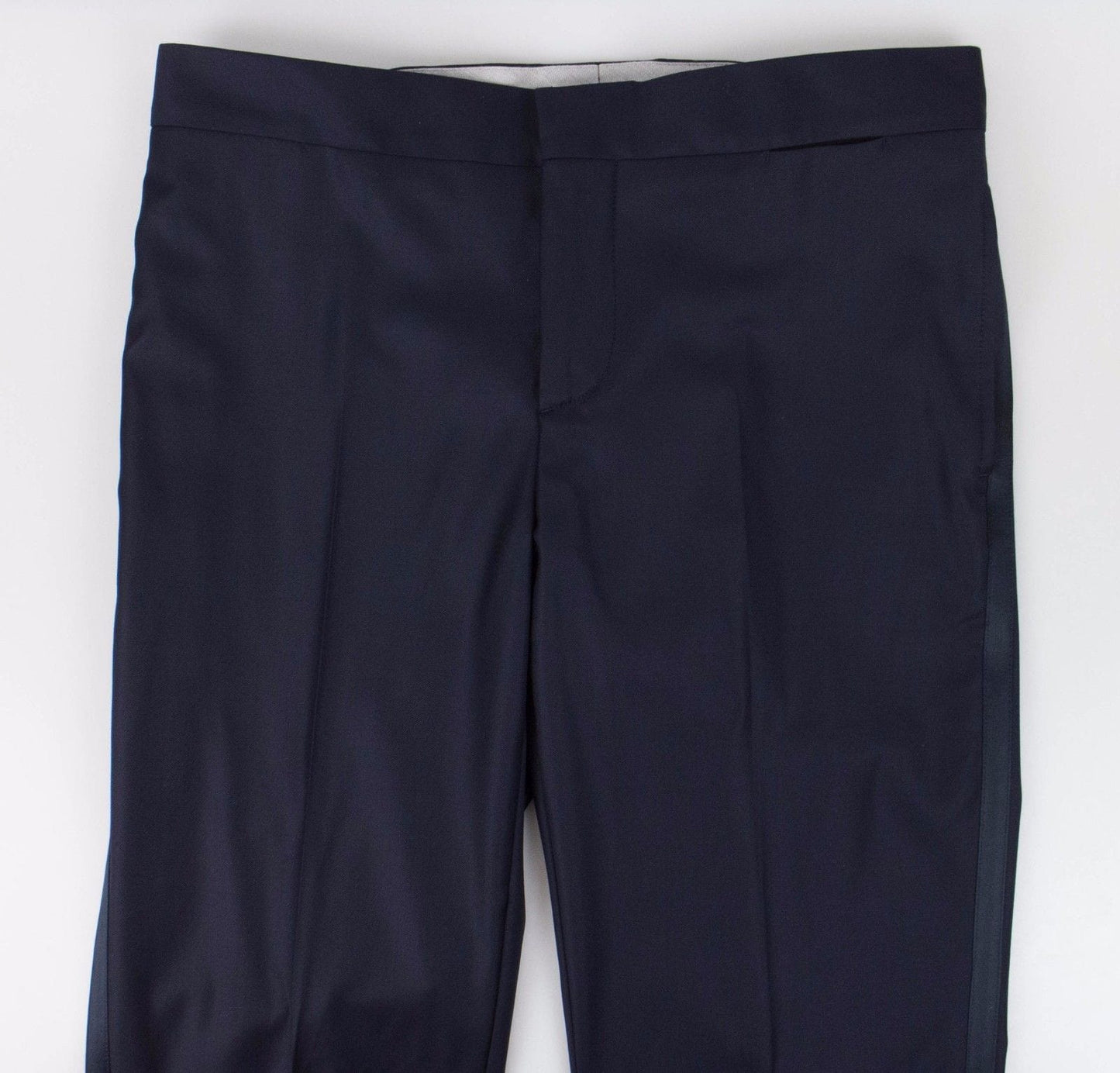 Wool 2 Button Tuxedo Suit - Black