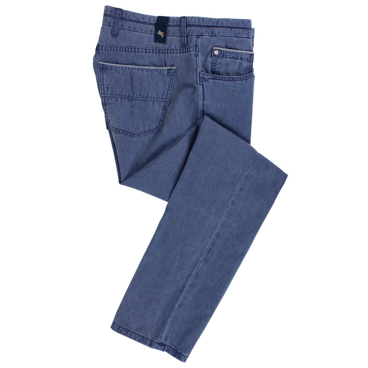 Blue Faded Denim Cotton Jeans