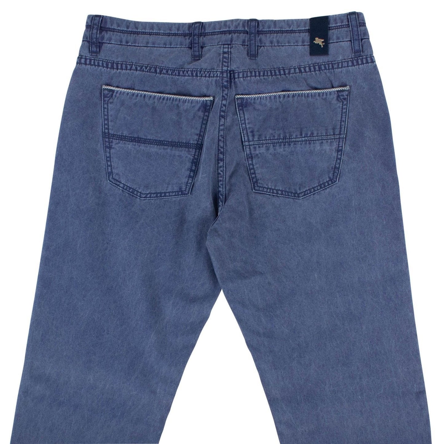 Blue Faded Denim Cotton Jeans