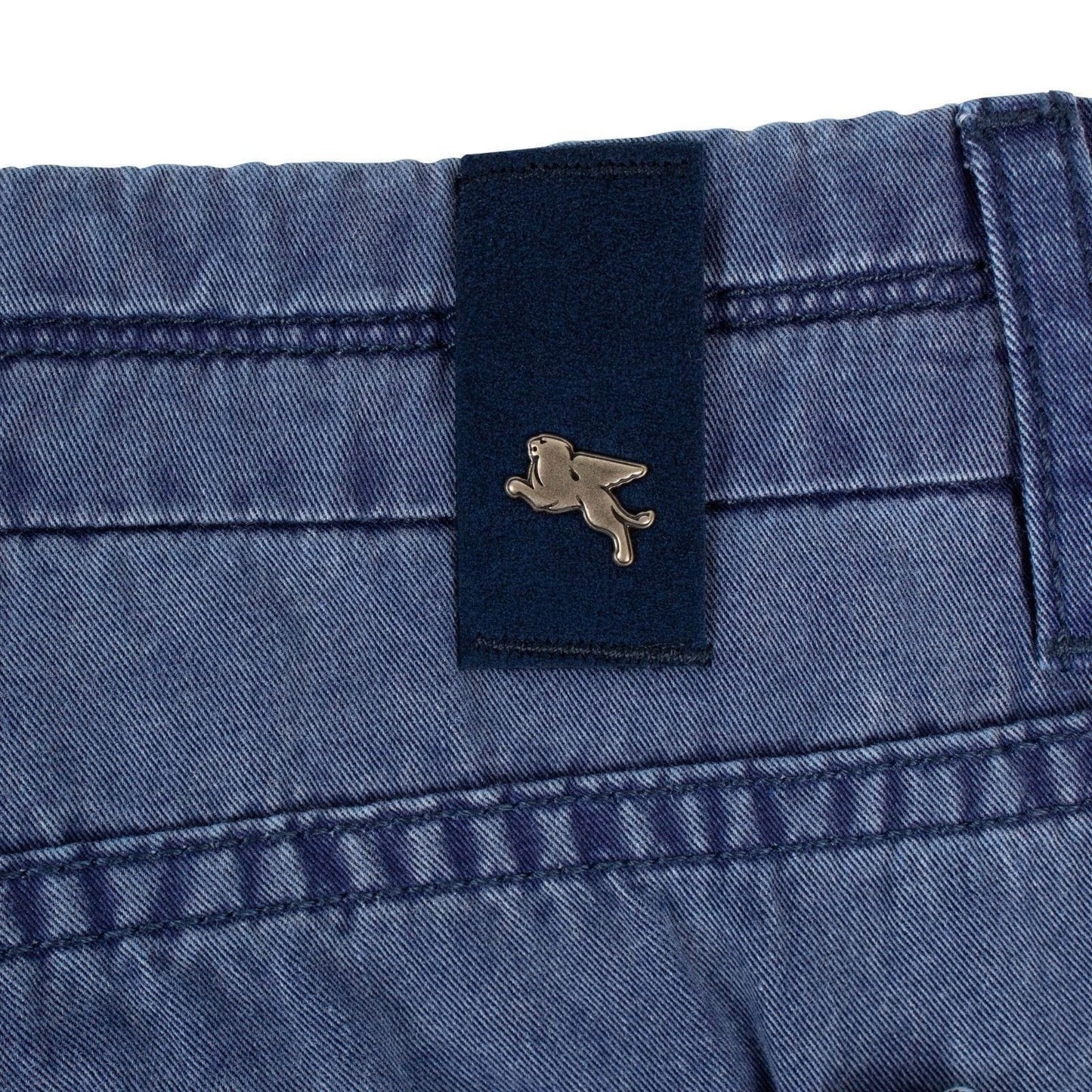 Blue Faded Denim Cotton Jeans