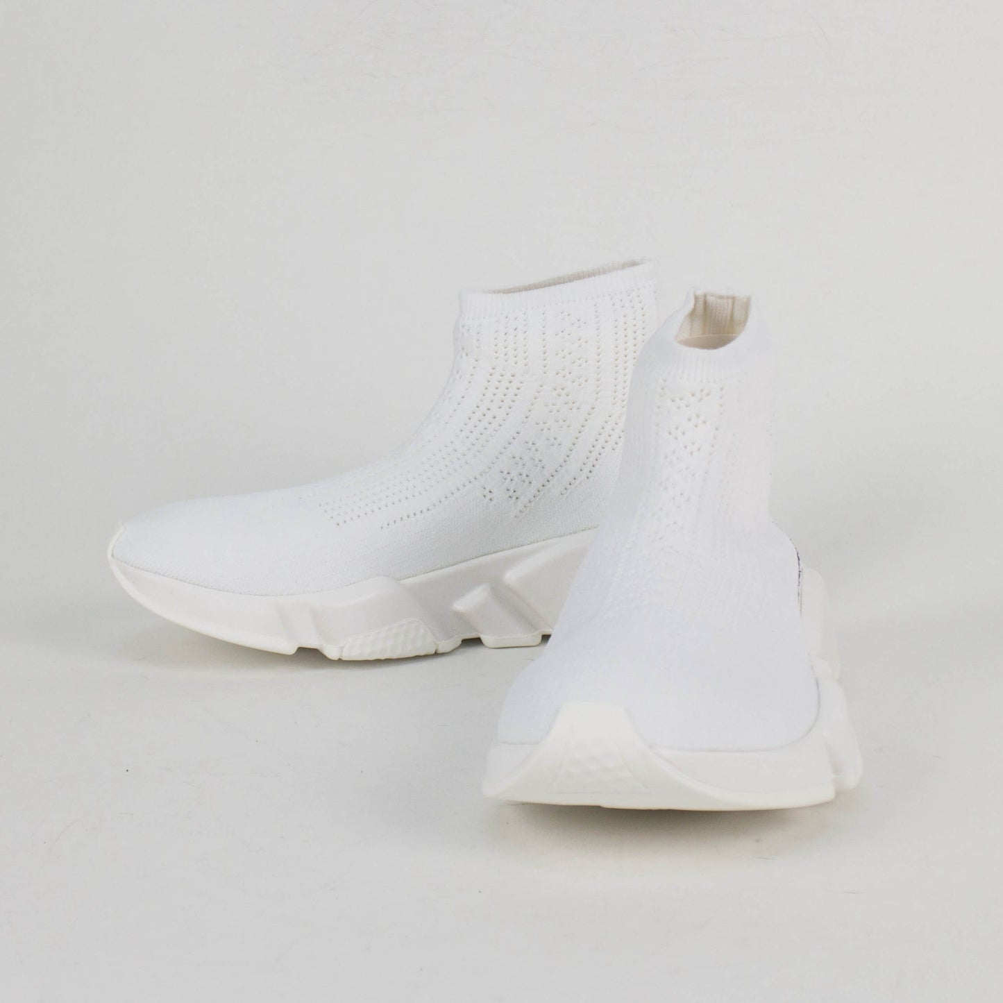 White Hi-Top 'Speed Trainers' Sneakers