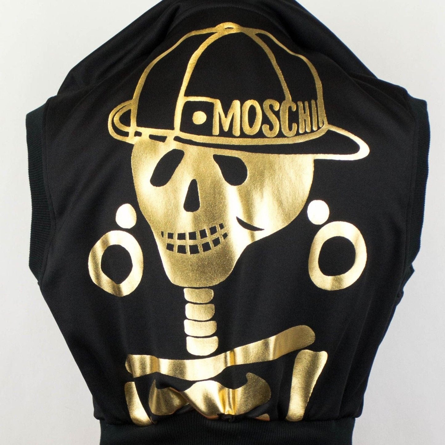 Moschino x Jeremy Scott Sleeveless Front Zip Hooded Dress - Black / Red
