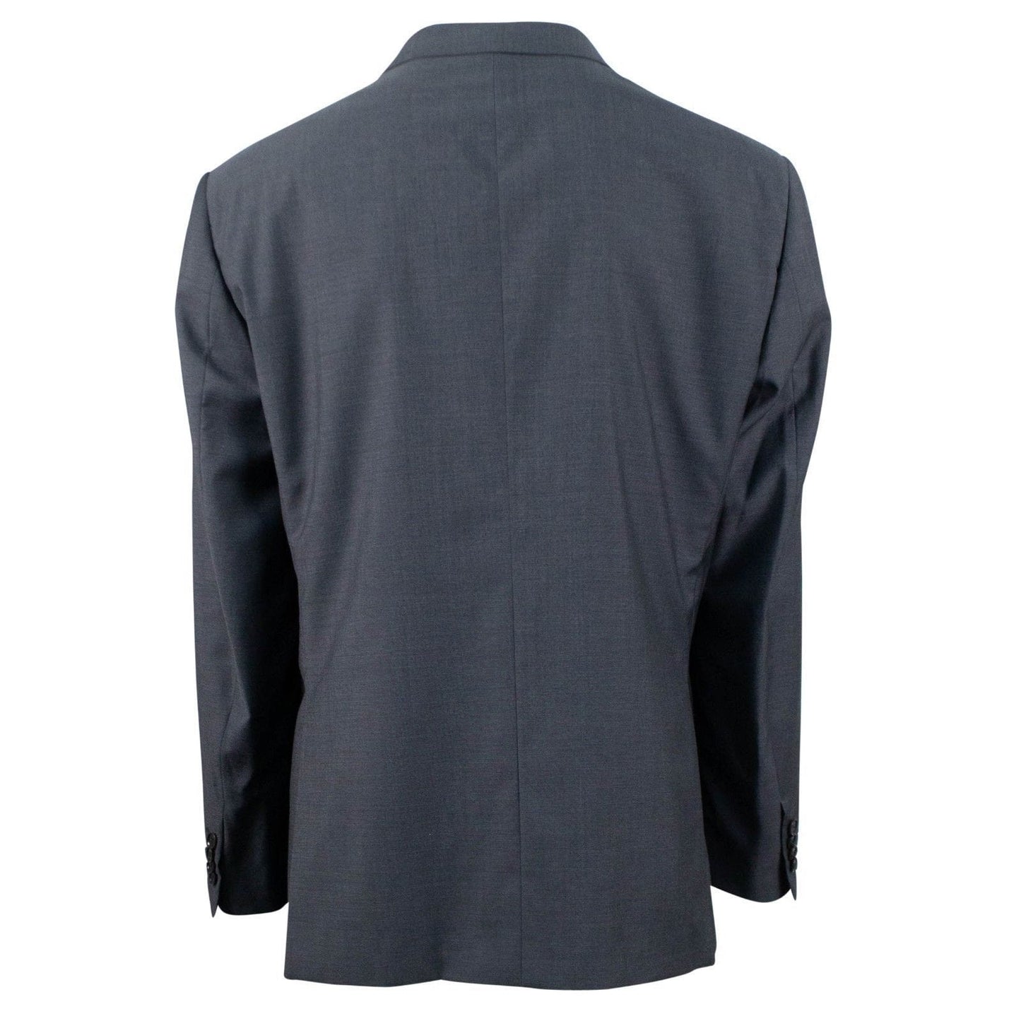 Wool Blend Two Button Solid Suit - Gray