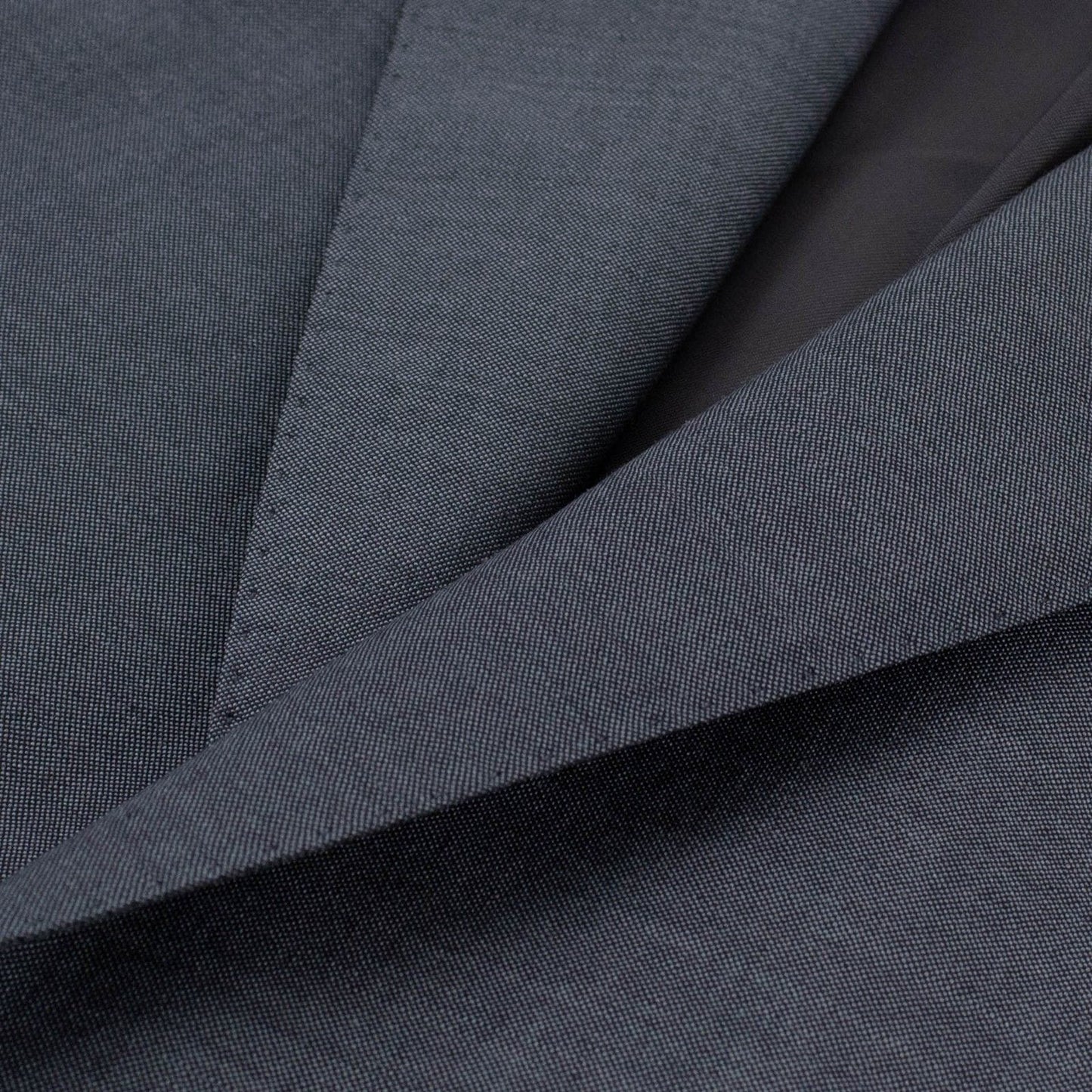 Wool Blend Two Button Solid Suit - Gray