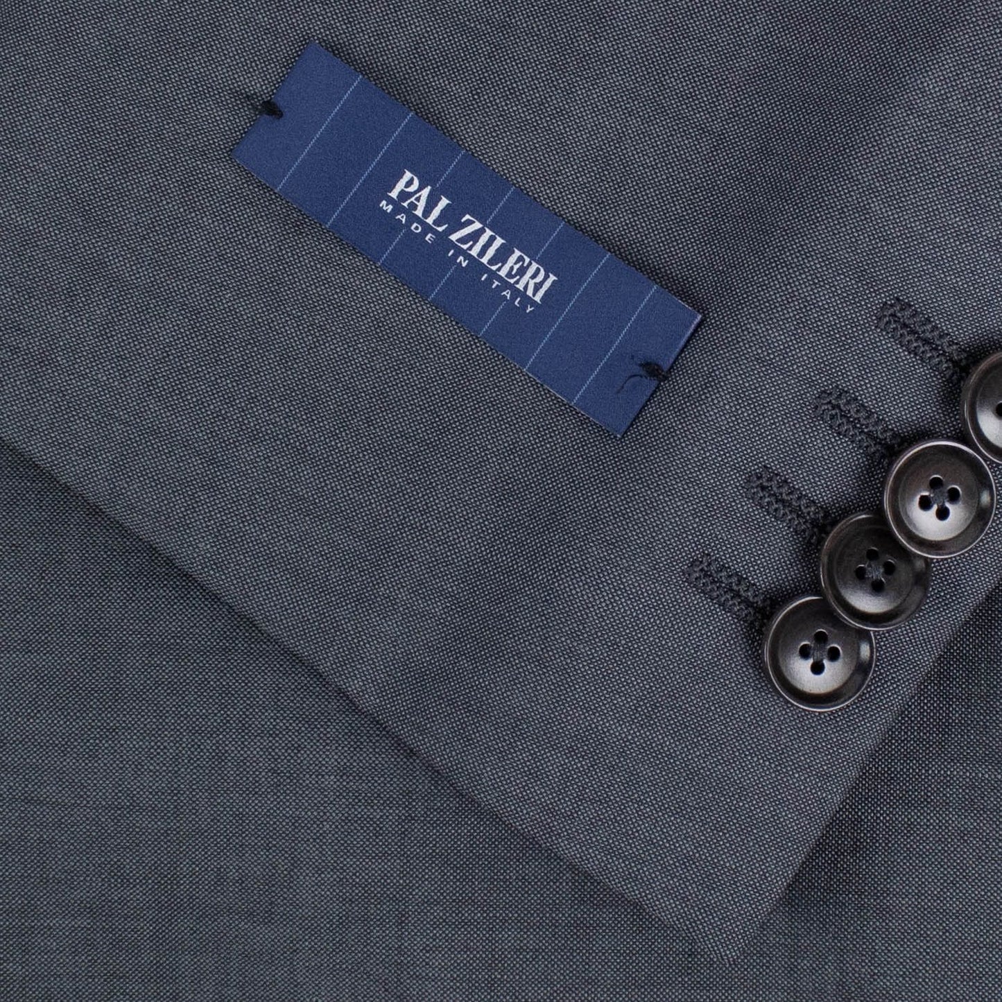 Wool Blend Two Button Solid Suit - Gray