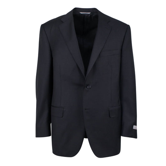 Wool 2 Button Slim/Trim Fit Suit - Black