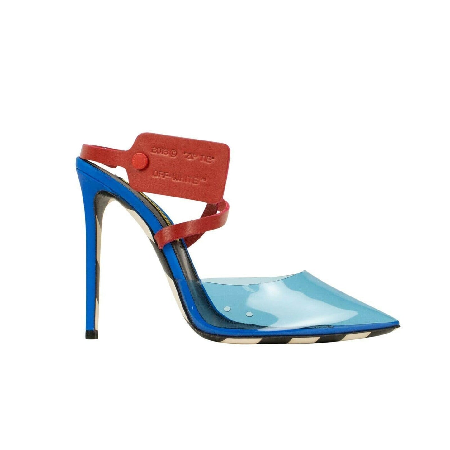 Zip-Tie Jelly Mules Heels - Blue