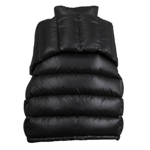 Black Down Filled Oversized W/ Scarf Puffer Jacket