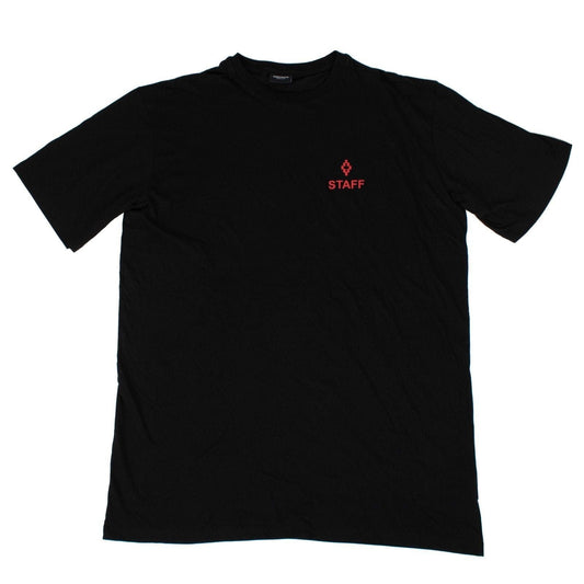 Black/Red Cotton Short Sleeve 'Segundo' T-Shirt