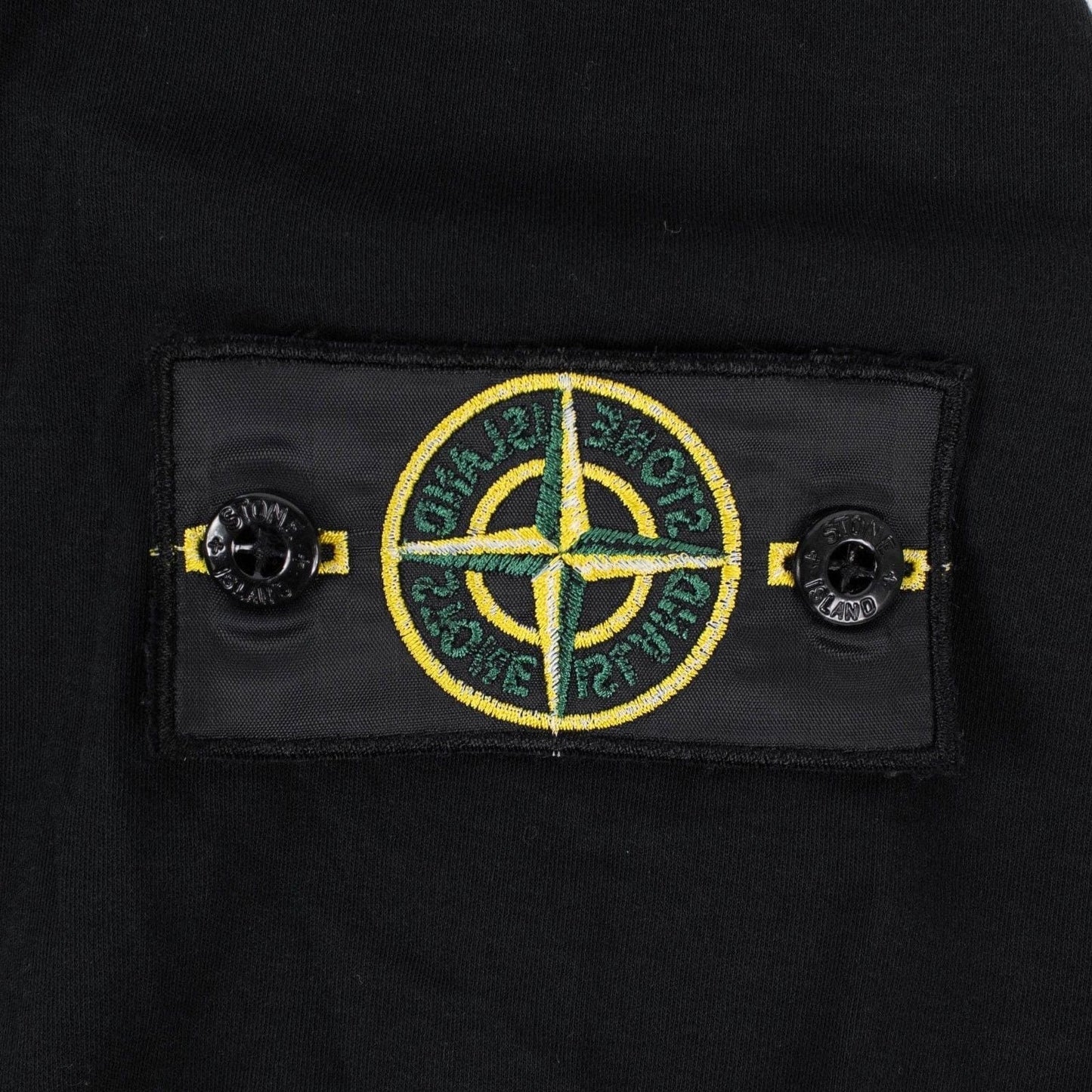 Black Long Sleeve Cotton Polo Shirt
