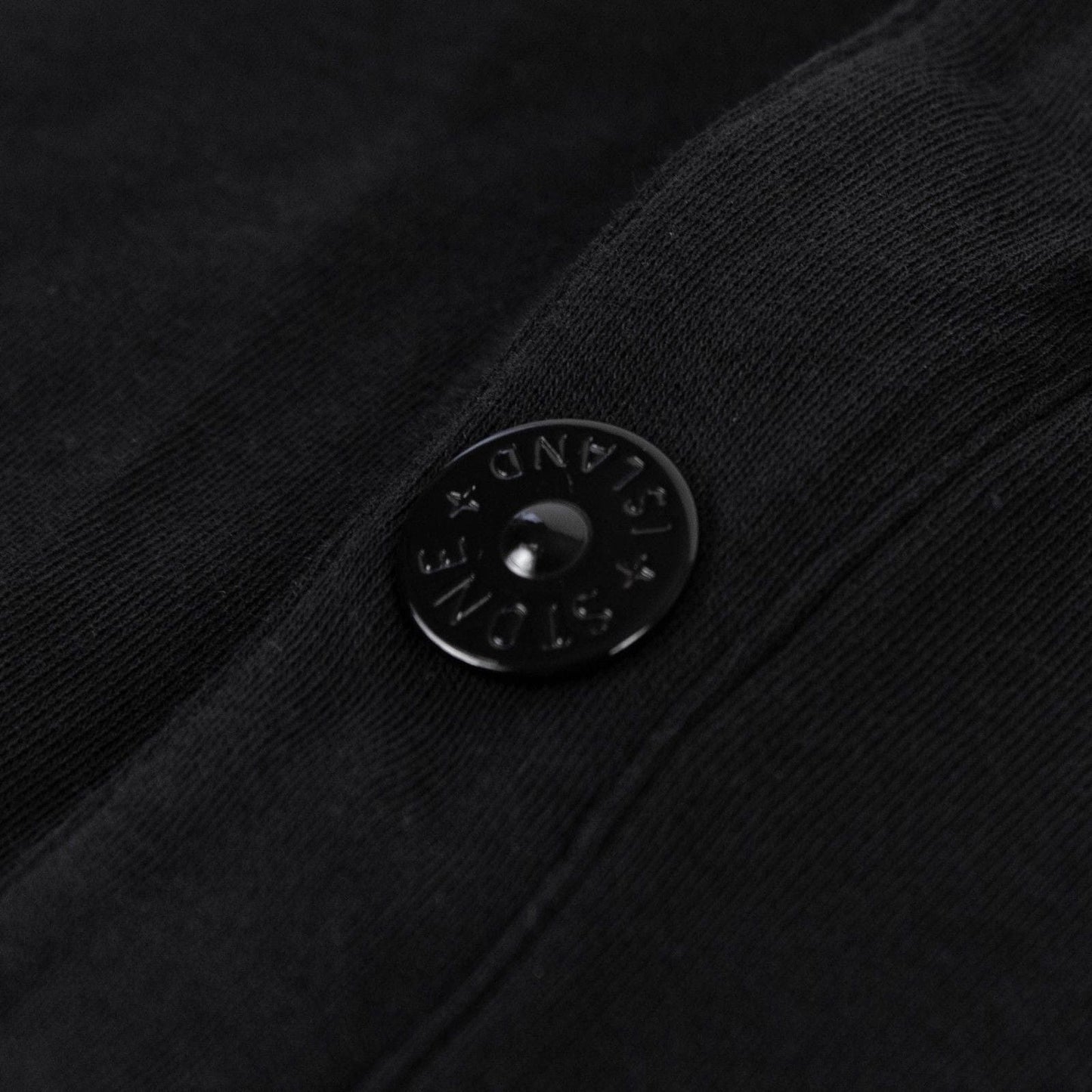 Black Long Sleeve Cotton Polo Shirt