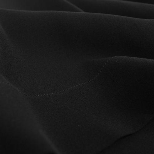 Black Silk Long Sleeve Ascot Blouse