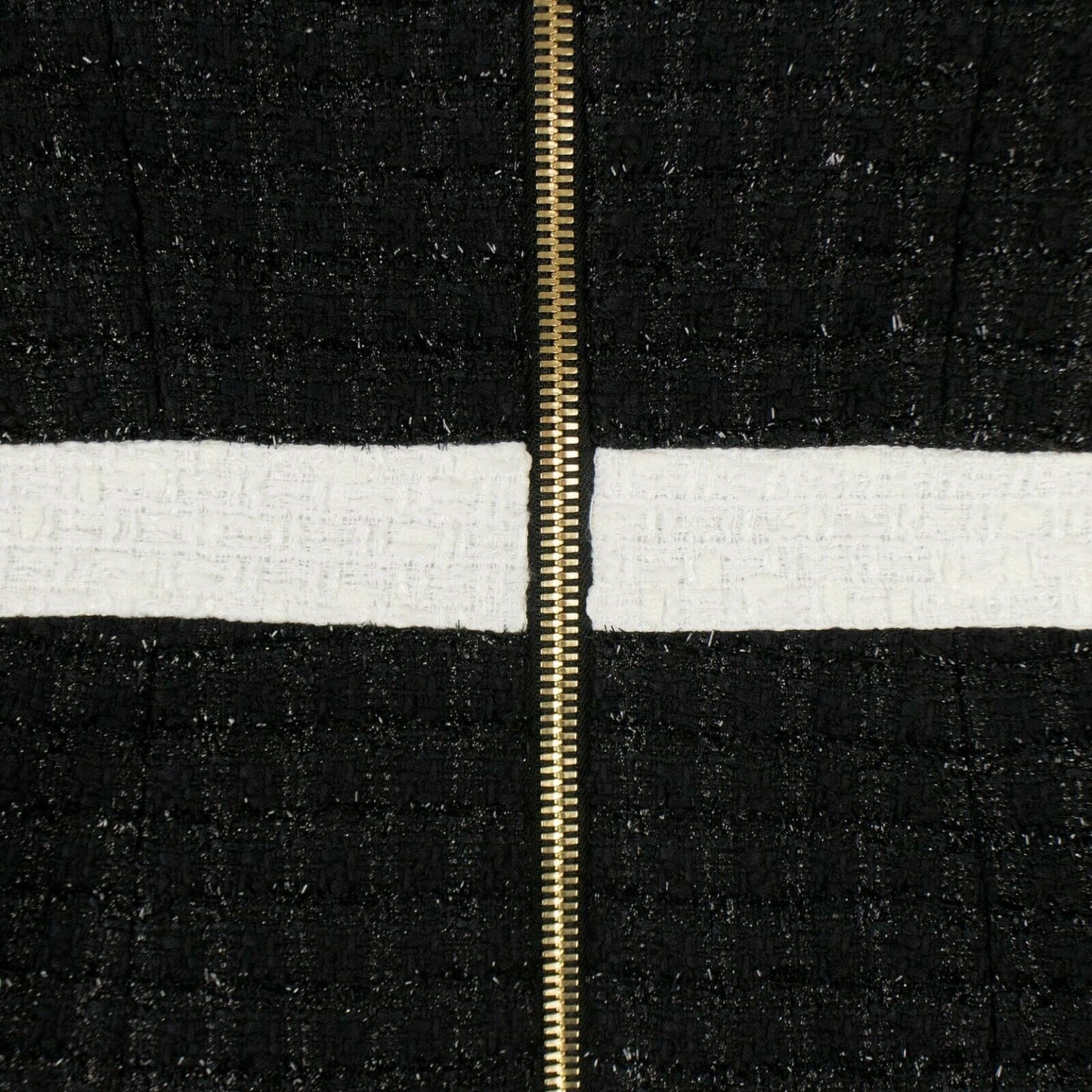 Bouclé Mini Tweed Wrap Dress - Black / White
