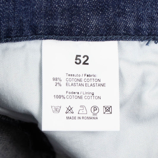 Blue Faded Denim Cotton Blend Jeans