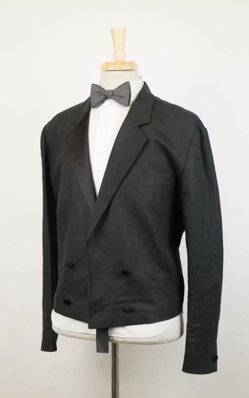 Wool DB Tuxedo Suit - Black
